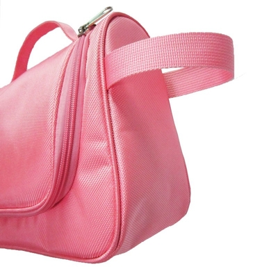 Cor de suspensão do rosa do saco da composição do curso do nylon bonito para a lavagem das mulheres