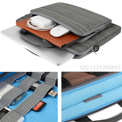 O portátil de nylon ajustável do mensageiro dos homens ensaca a cor cinzenta para o Macbook Pro
