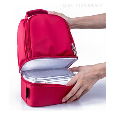 O costume relativo à promoção caçoa sacos do almoço, saco isolado reciclável do almoço da trouxa