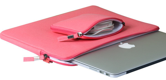 Cor à prova de choque do rosa da luva do portátil do neopreno feito sob encomenda para Macbook 15 polegadas
